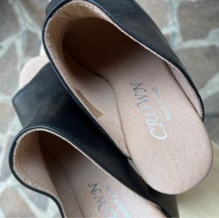 Ciabatte sabot in pelle nera