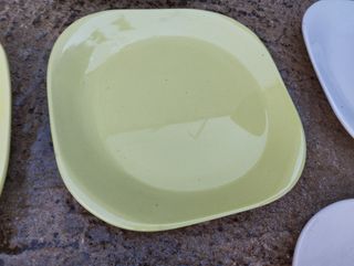 Vajilla 20 piezas: verde y blanca