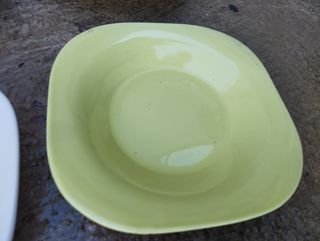 Vajilla 20 piezas: verde y blanca