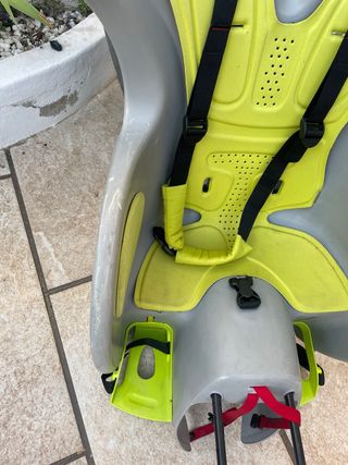Silla bici bebé - Gris/Verde