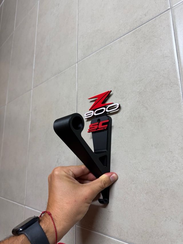 Soporte casco + percha Z900 SC Project