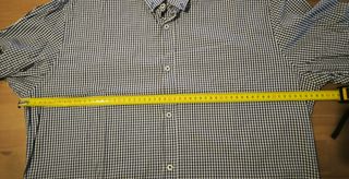 Camisa larga cuadros azul marino y blanca de Zara