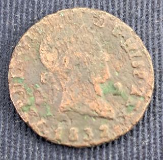 Moneda 2 Maravedíes 1832 España