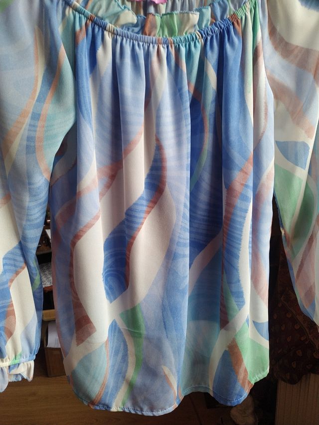 Blusa estampada multicolor