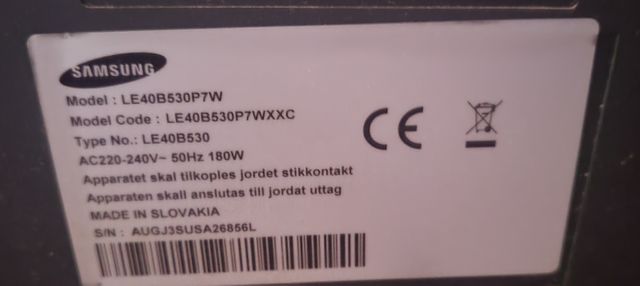 TV Samsung 40" negra vendo en persona