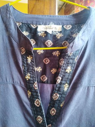 Camisa azul Natura