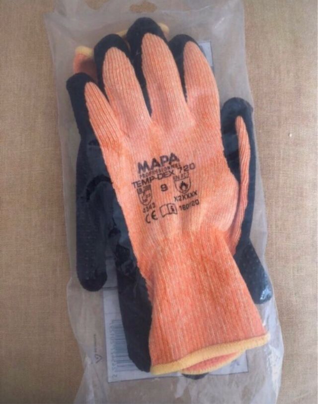 Luvas de proteção profissional. - Tamanho 9