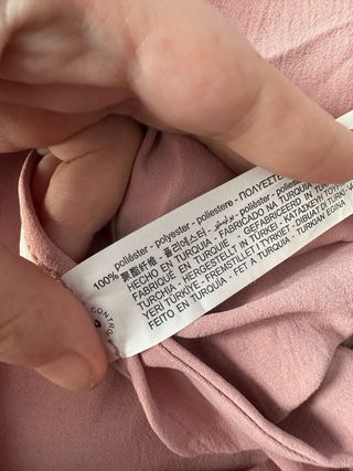 Falda Zara rosa M - volantes