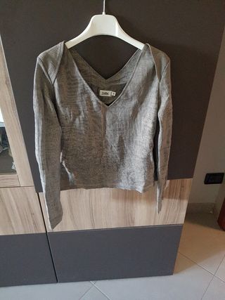 Maglia Grigia a Maniche Lunghe Tg.S
