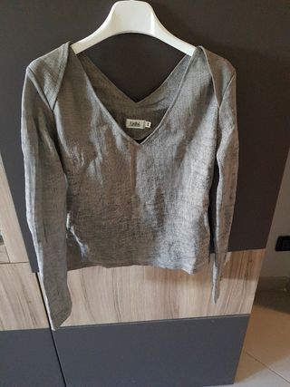 Maglia Grigia a Maniche Lunghe Tg.S