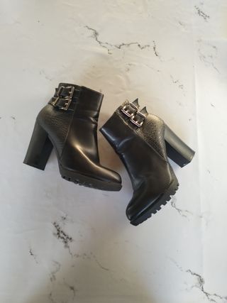 Botines negros de mujer, talla 38