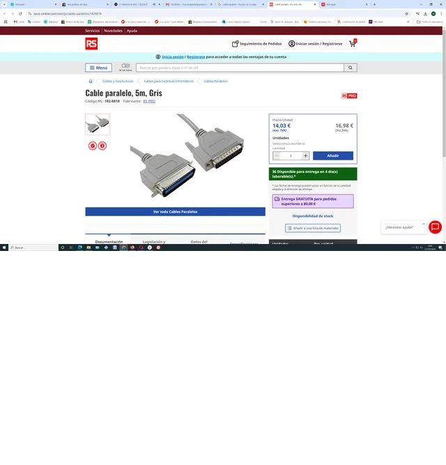 6 Cables Paralelo Macho-Hembra (25 pines)