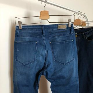 Jeans Zara dritti elasticizzati blu