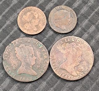 Lote Monedas Isabel II 