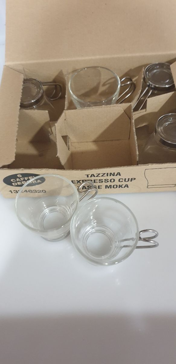 6 Tazas Espresso Cristal