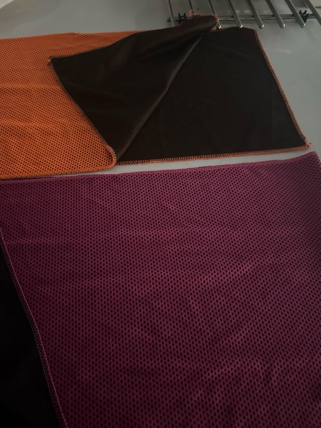 Toallas Deportivas Microfibra - Naranja y Morada