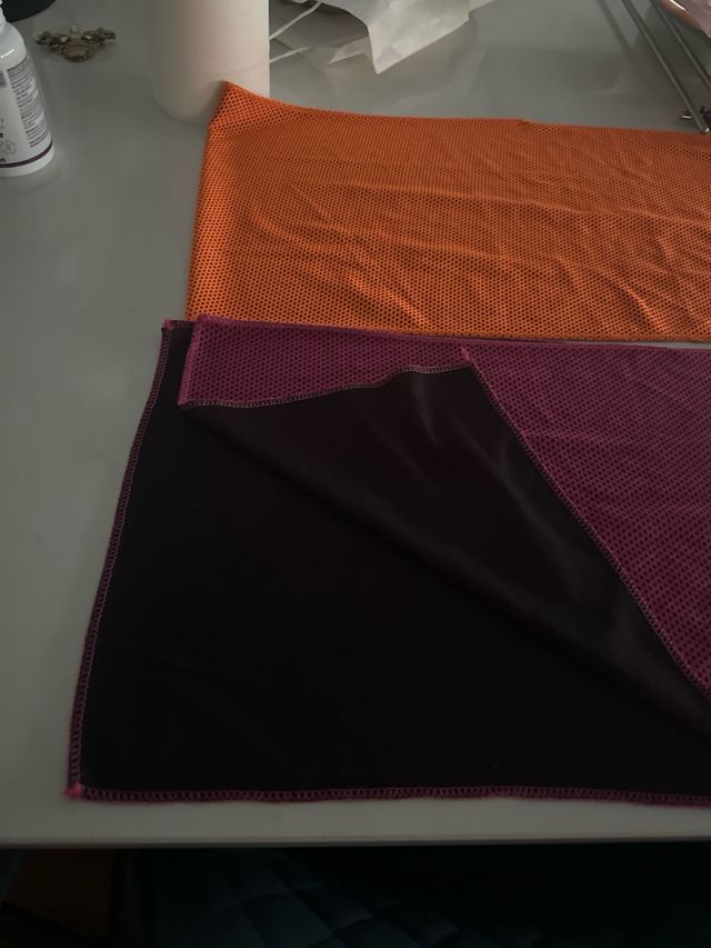 Toallas Deportivas Microfibra - Naranja y Morada