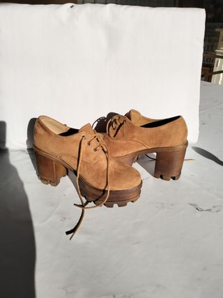 Zapatos tacón marrón - Talla 38