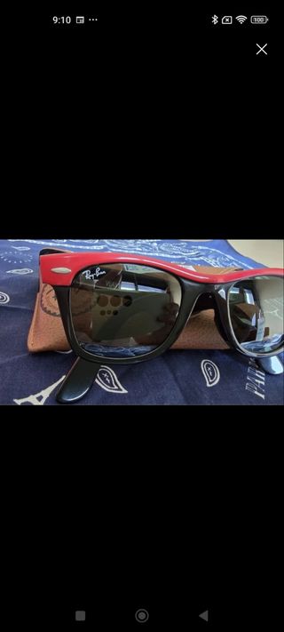 Ray-Ban rb2140 Gafas sol rojas-negras