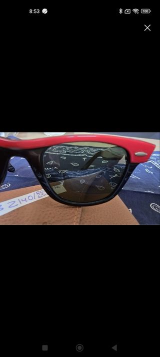 Ray-Ban rb2140 Gafas sol rojas-negras