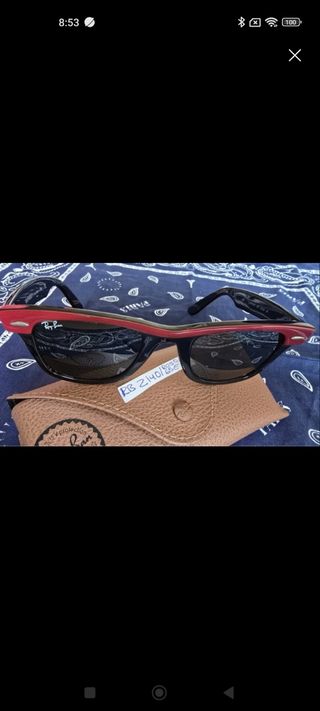 Ray-Ban rb2140 Gafas sol rojas-negras