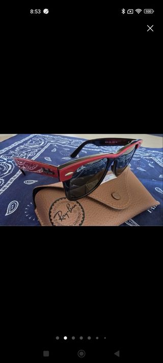 Ray-Ban rb2140 Gafas sol rojas-negras