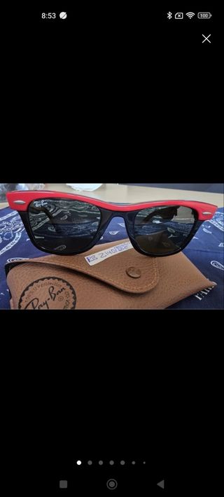 Ray-Ban rb2140 Gafas sol rojas-negras