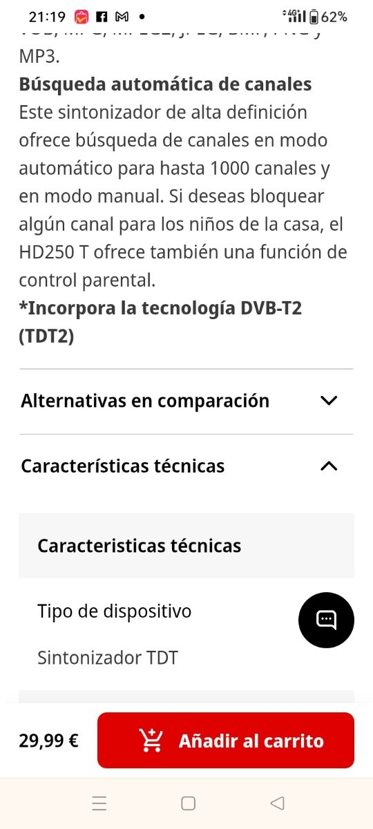 Regleta fluorescente 8W con interruptor y dos luce