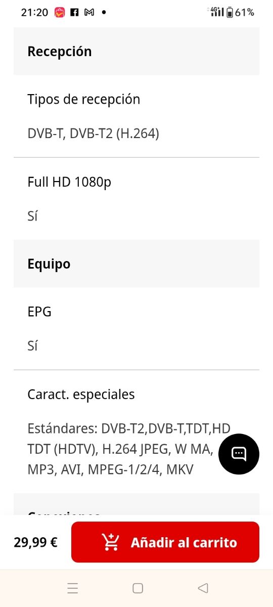 Regleta fluorescente 8W con interruptor y dos luce