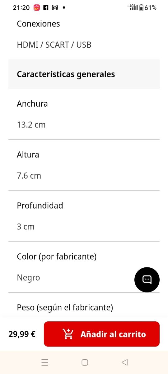 Regleta fluorescente 8W con interruptor y dos luce