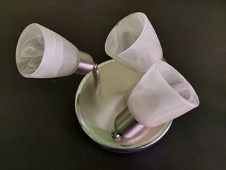 Faretto 3 luci metallo-vetro