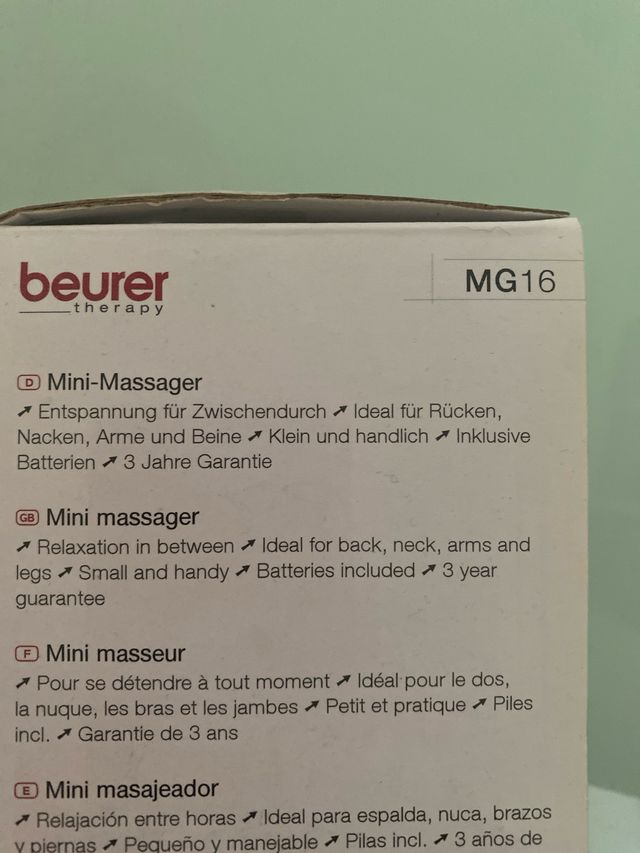 Masajeador Beurer MG16 mini-masajeador