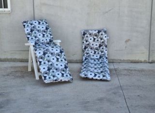 Cojines tumbonas - Grises y blancos