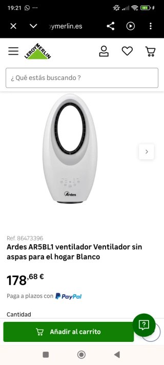 Ventilador Ardes sin aspas silencioso