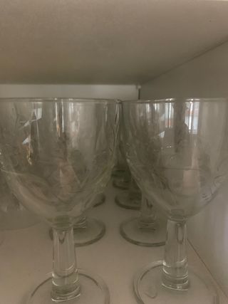 Copas y vasos cristal (18 piezas)