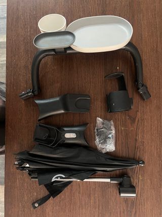 Cybex Priam: Carro bebé gris + accesorios