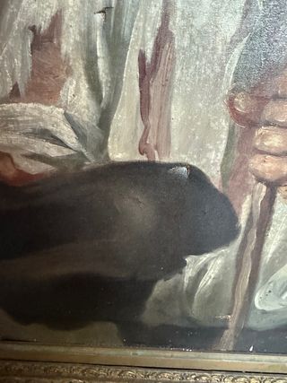 Pintura antigua: anciano, óleo sobre lienzo oferta