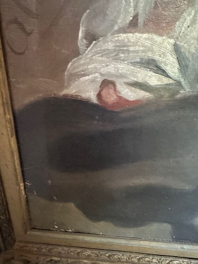 Pintura antigua: anciano, óleo sobre lienzo oferta