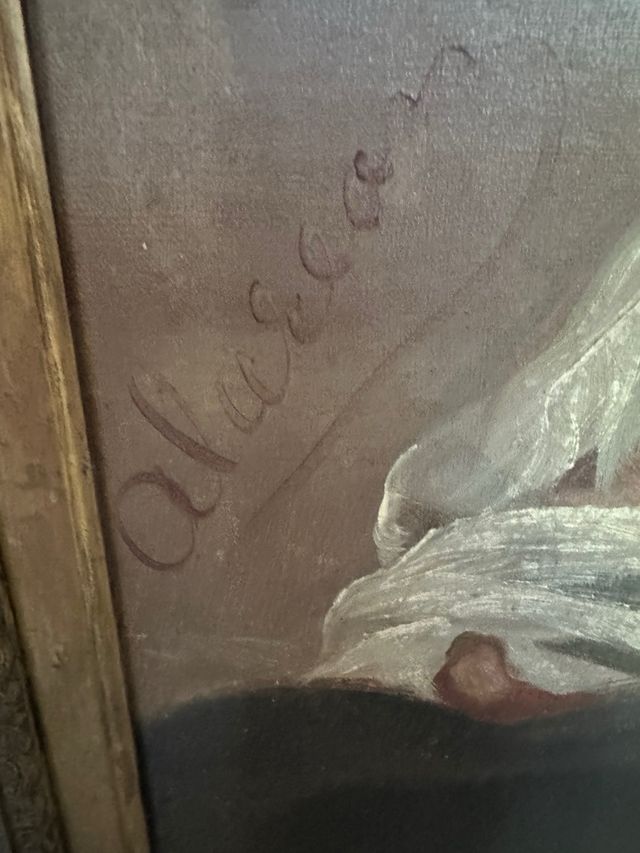 Pintura antigua: anciano, óleo sobre lienzo oferta