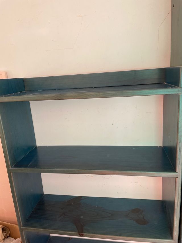 Estantería azul - Librero madera