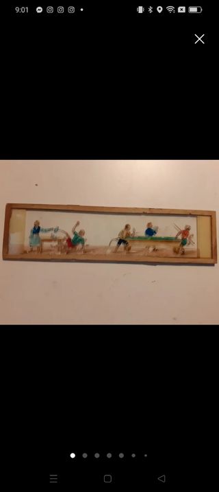 Placas linterna mágica antigua