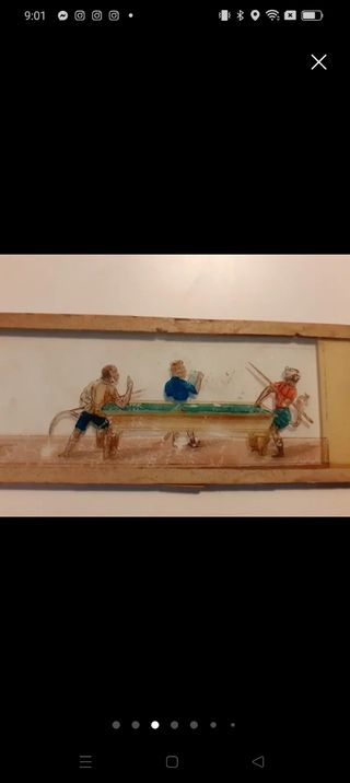 Placas linterna mágica antigua