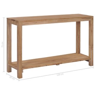 vidaXL Mesa consola de madera maciza de teca