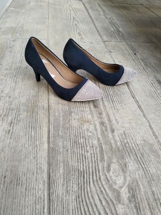 Tacones azul marino mujer, talla 37