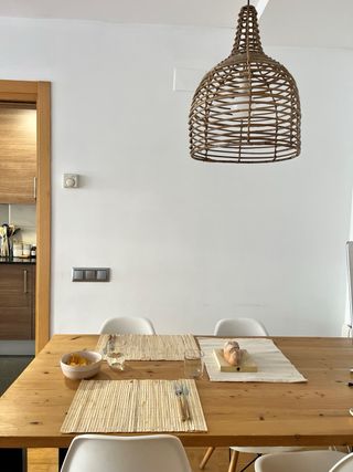 Lámpara techo bambú - marrón