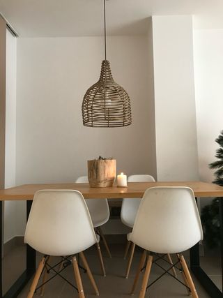 Lámpara techo bambú - marrón