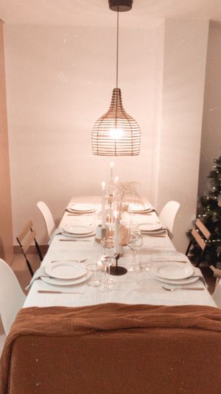 Lámpara techo bambú - marrón