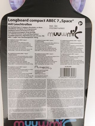 Longboard ABEC 7 Space: ¡Ruedas LED!