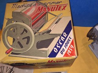 Antigua Imprenta hojalata año 1959 Manutex