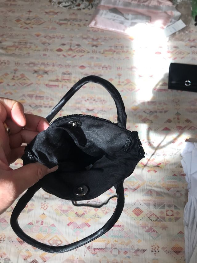 Bolso fiesta negro lentejuelas